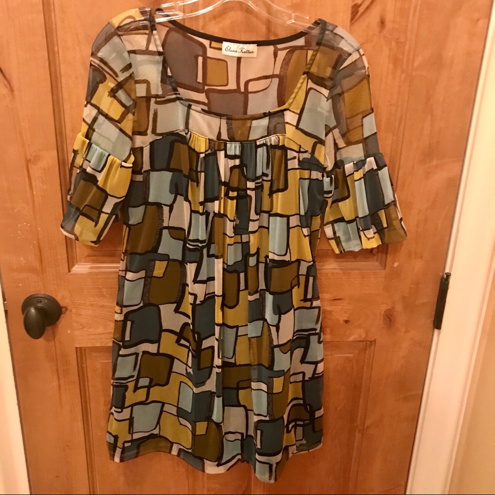 Elena Kattan Geometric Dress